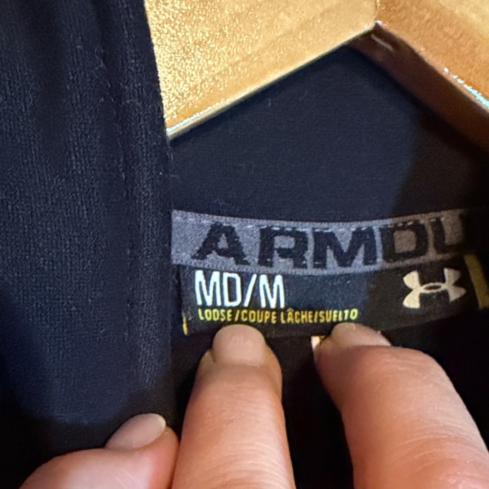 Men’s Under Armour Black 1/4 Zip Coldgear Pullover Medium Thick Fleece - Picture 2 of 7
